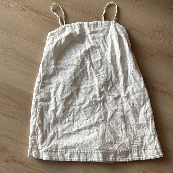 Abercrombie & Fitch White linen blend Trapeze Skort - Picture 2 of 6